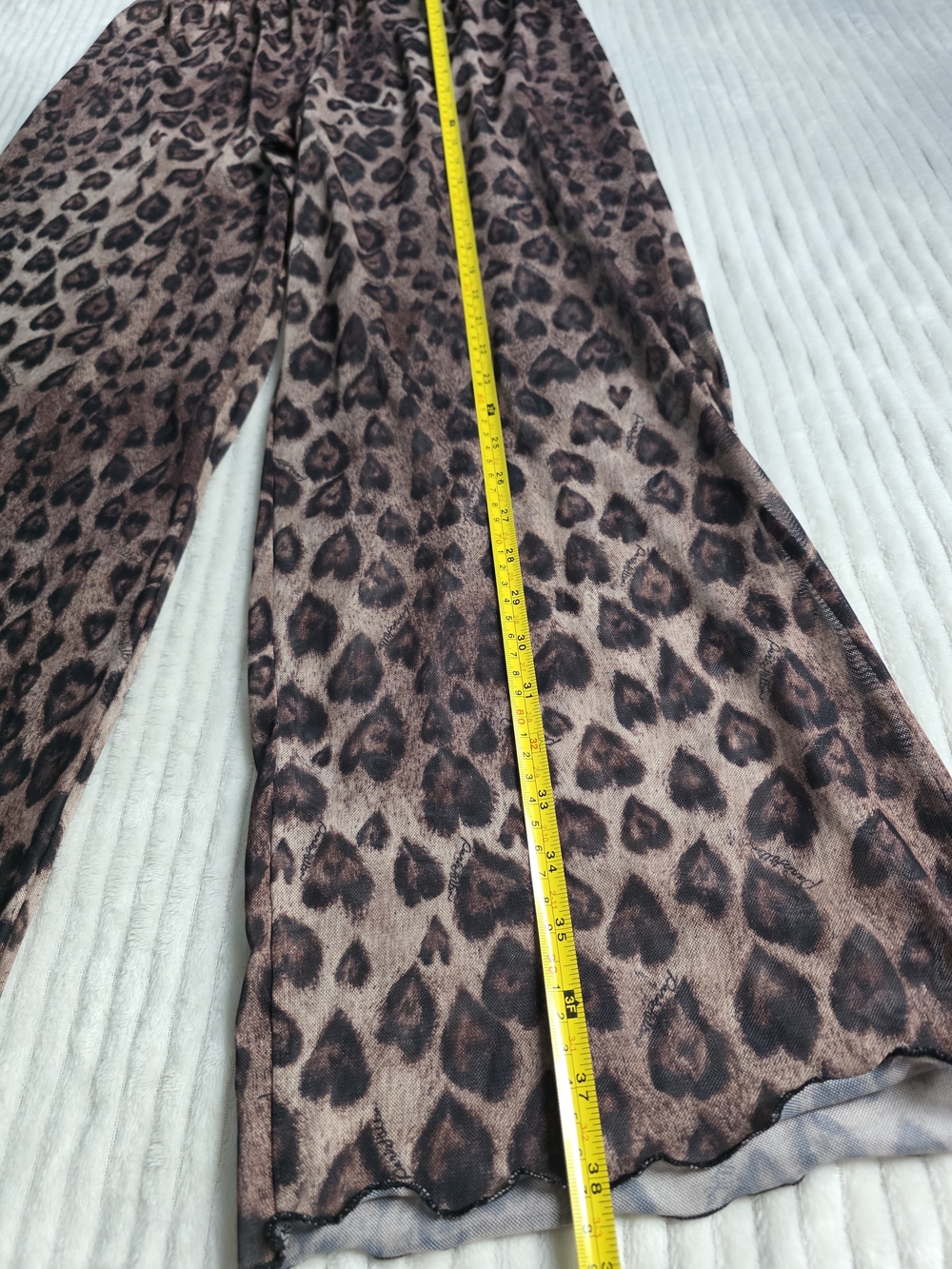 Paris Hilton Leopard Print Lace Trim Cami & Pants Sleep Set - Black/Brown - Picture 10 of 11